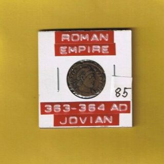Ancient Roman Empire Coin Of " Jovian " 363 - 364 Ad.  Ae3 20mm.  Rated Very Rare