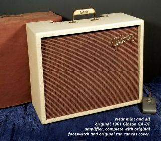 Vintage 1961 Gibson GA - 8T Discoverer amp,  1x12,  w/ tremolo.  Time - capsule minty 2