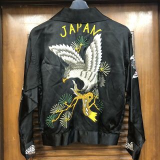 Vintage 1950’s Japan Souvenir Tour Eagle Satin Jacket - - Looks Nos