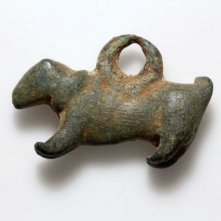 Circa 500 - 100 Bc Ancient Greek Bronze Griffin Pendant