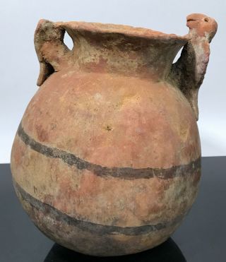 Large Ancient Pre - Columbian Artifact Figural Pottery Water Vessel Vase