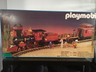 Playmobil 4034 Steaming Mary G - Scale Western Train Set Pacific Railroad Vintage