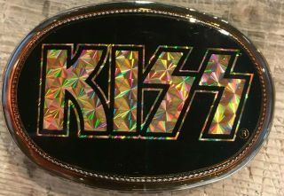 Kiss Belt Buckle 1977 Pacifica Mfg Vintage Paul Stanley Gene Simmons