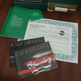 1980’s Vintage Rolex Submariner Box Papers Booklets 5513 Rare Collector 2