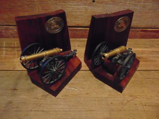 Vintage RARE State Farm Fire And Casualty Co.  Cast Iron/Metal Cannon - Bookends 2