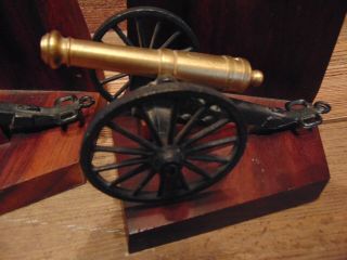 Vintage RARE State Farm Fire And Casualty Co.  Cast Iron/Metal Cannon - Bookends 4