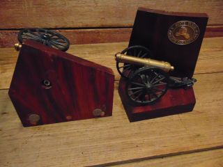 Vintage RARE State Farm Fire And Casualty Co.  Cast Iron/Metal Cannon - Bookends 5