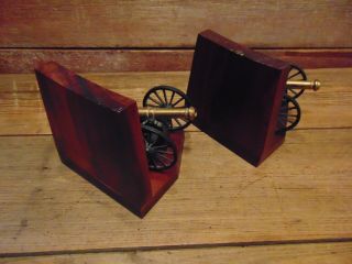 Vintage RARE State Farm Fire And Casualty Co.  Cast Iron/Metal Cannon - Bookends 6