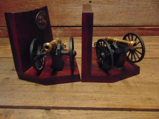 Vintage RARE State Farm Fire And Casualty Co.  Cast Iron/Metal Cannon - Bookends 7