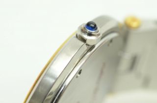 Authentic Cartier Vintage Watch Santos Quartz Stainless Steel Gold Unisex 9p622 10