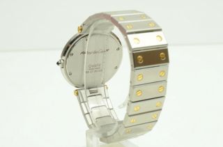 Authentic Cartier Vintage Watch Santos Quartz Stainless Steel Gold Unisex 9p622 11