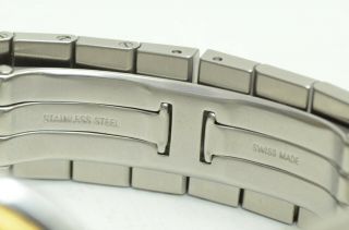 Authentic Cartier Vintage Watch Santos Quartz Stainless Steel Gold Unisex 9p622 6