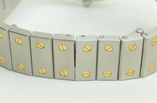 Authentic Cartier Vintage Watch Santos Quartz Stainless Steel Gold Unisex 9p622 8