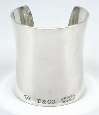 Rare Tiffany & Co Sterling Silver " 1837 " Wide 3 " Cuff Bracelet,  Small 95.  7 Grms
