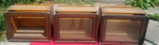 RARE MACEY 1/2 SIZE 3 STACK TIGER OAK BARRISTER BOOKCASE 9