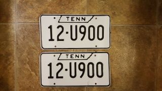 2 Tennessee Vintage 1971 Tn License Plate Pair Set 12 - U900