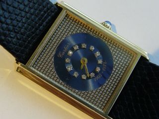 Rare 18k solid gold diamond Cartier 75th anniversary watch cal 78 - 1 movement 2