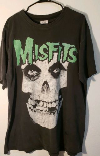 Vintage 1997 Misfits American Psycho Us Tour T - Shirt Adult Xl Glows In The Dark