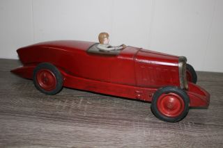 Antique France Jouets Citroen Grand Rosalie Race Car Tin Wind Up Toy