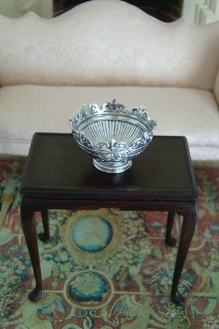 Vintage Obadiah Fisher Artisan Miniature Sterling Silver Monteith Bowl 1980s 5
