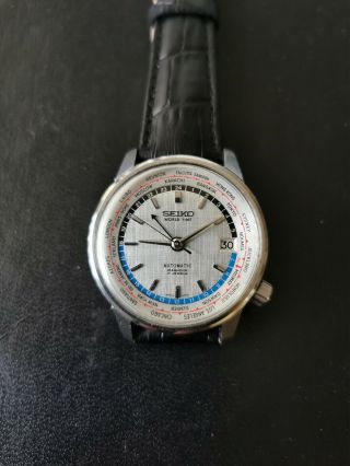 Vintage Seiko World Time 1st 6217 - 7000 Tokyo Olympic Automatic Mens Watch Japan