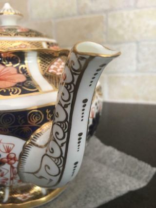Old Imari 1128 /9021 Royal Crown Derby RARE FORM Teapot Sugar Bowl Cream Tea Pot 5