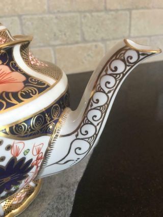 Old Imari 1128 /9021 Royal Crown Derby RARE FORM Teapot Sugar Bowl Cream Tea Pot 6