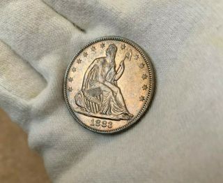 Rare 1883 Seated Liberty Half Dollar Au/bu Key Date,  Only 1039 Minted