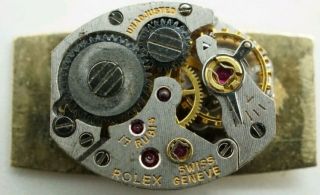 Vintage Rolex Cal.  1800 17 Jewel Wrist Watch Movement For Repair