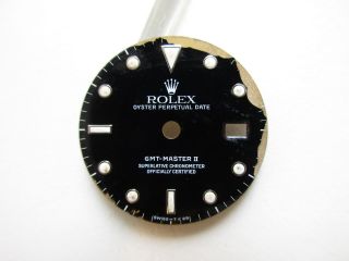 Rolex Gmt - Master Ii Vintage Black Swiss T 25 Watch Dial - To Refinish