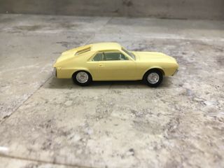 1969 Amc Amx Dealer Promo Car Yellow Plastic Model Car 4 " Vintage With Case