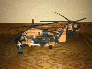 Gi Joe Tomahawk Helicopter Complete With Pilot Lift Ticket Vintage Hasbro 1986