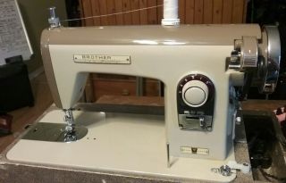 Vintage Brother Prestige Sewing Machine With Case Serviced