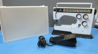 Vintage Husqvarna Viking 6460 2000sl Sewing Machine With Case & Foot Controller
