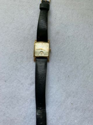 Mens Vintage Hamilton 14k Solid Gold 17j Masterpiece Watch