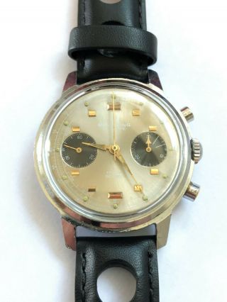 Vintage Breitling Chronograph Watch Venus 188 Mechanical Movement