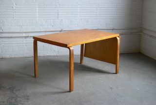 Early Rare Alvar Aalto Drop Leaf Dining Table For Finsven