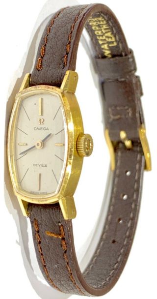 Vintage Omega Deville Solid Gold 18k 750 Ladies Watch Cal.  484