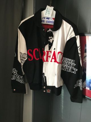 Vintage Scarface Racing Jacket Large By Jh Design Size L