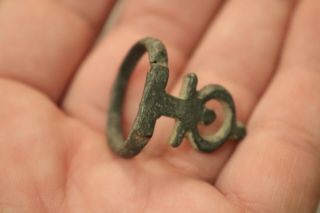 Ancient Fantastic Roman Bronze Key Ring 1st - 4th century AD 5