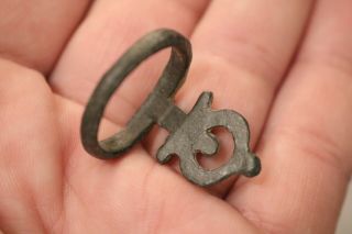 Ancient Fantastic Roman Bronze Key Ring 1st - 4th century AD 6