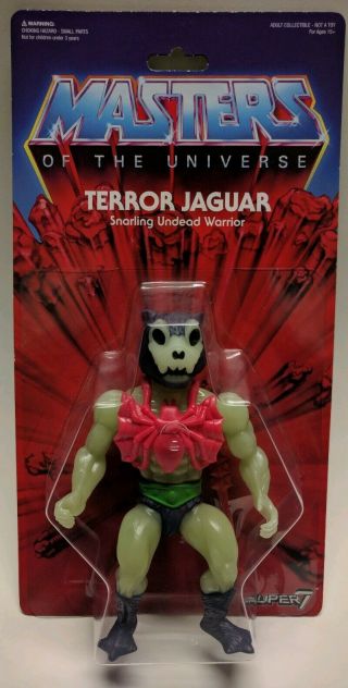 Neo Vintage 2016 Sdcc Masters Of The Universe Terror Jaguar Glow In The Dark Moc