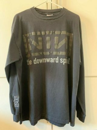 Vintage Nin Nine Inch Nails The Downward Spiral Long Sleeve Xl T - Shirt - 1994