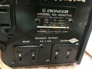 Vintage Pioneer Stereo/Receiver amplifier SX - 1000TW 50W/channel 9/10 7