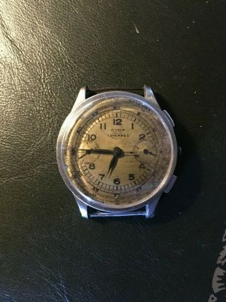 Vintage Cyma Tavannes Chronograph watch Ref.  400 Valjoux 22 Movement 10