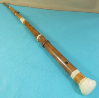 Rare Victorian Novelty System Cane Walking Stick Flute Musical Instrument C1890