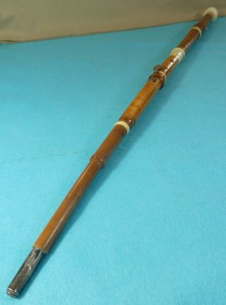 Rare Victorian Novelty System Cane Walking Stick Flute Musical Instrument C1890 3