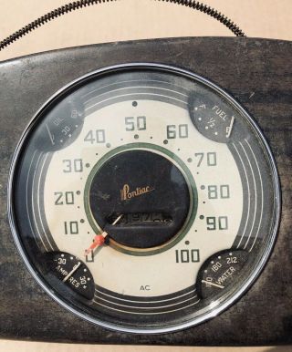 Vintage 1935 Pontiac Master Deluxe Speedometer Cluster 6 Volt