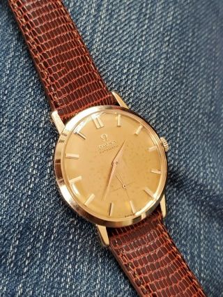 18k Rose Gold Vintage Omega Automatic,  Big Bold Case/lugs,  All,  Runs Well