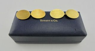 Authentic Vintage Tiffany & Co.  Oval 18k Yellow Gold Cufflinks - Rare